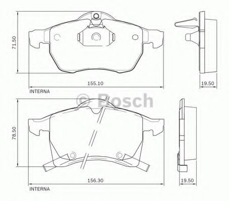 BOSCH 0 986 BB0 716 Тормозные колодки для CHEVROLET VECTRA (Шевроле Vэcтра) BOSCH 0 986 BB0 716 Тормозные колодки для CHEVROLET VECTRA (Шевроле Vэcтра)