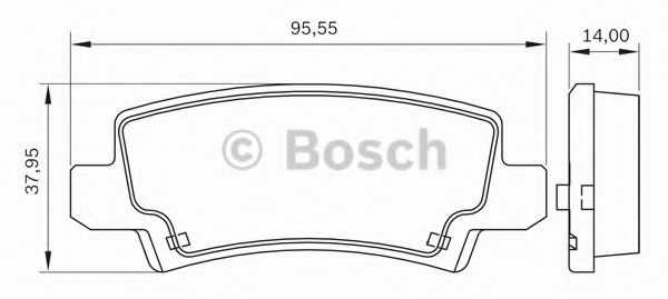 BOSCH 0 986 BB0 725 Тормозные колодки для TOYOTA FIELDER (Тойота/тоета Фиэлдэр) BOSCH 0 986 BB0 725 Тормозные колодки для TOYOTA FIELDER (Тойота/тоета Фиэлдэр)