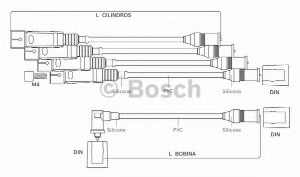 BOSCH 9 295 080 040 Комплект проводов зажигания 08 1986 для VOLKSWAGEN VOYAGE (Фольксваген Vоягэ) BOSCH 9 295 080 040 Комплект проводов зажигания 08 1986 для VOLKSWAGEN VOYAGE (Фольксваген Vоягэ)