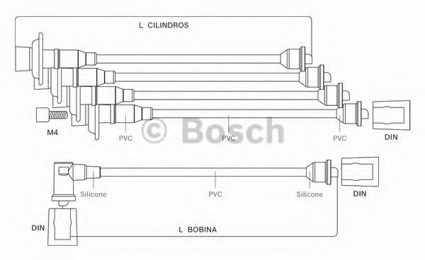 BOSCH 9 295 080 042 Комплект проводов зажигания 10 1991 для VOLKSWAGEN COCCINELLE (Фольксваген Cоccинэллэ) BOSCH 9 295 080 042 Комплект проводов зажигания 10 1991 для VOLKSWAGEN COCCINELLE (Фольксваген Cоccинэллэ)