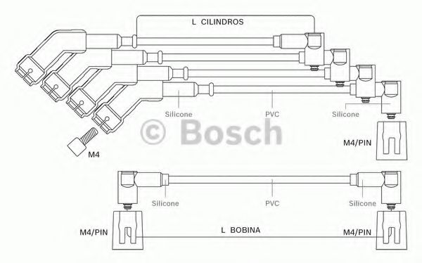 BOSCH 9 295 080 044 Комплект проводов зажигания 11 1991 для VOLKSWAGEN VOYAGE (Фольксваген Vоягэ) BOSCH 9 295 080 044 Комплект проводов зажигания 11 1991 для VOLKSWAGEN VOYAGE (Фольксваген Vоягэ)
