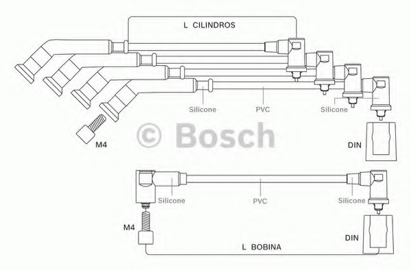 BOSCH 9 295 080 046 Комплект проводов зажигания для VOLKSWAGEN VOYAGE (Фольксваген Vоягэ) BOSCH 9 295 080 046 Комплект проводов зажигания для VOLKSWAGEN VOYAGE (Фольксваген Vоягэ)