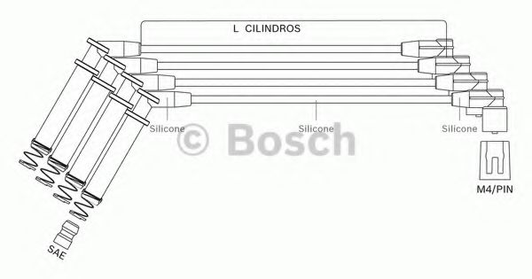 BOSCH F 000 99C 012 Комплект проводов зажигания 3E<Powertrain> для FIAT SIENA (Фиат Сиэна) BOSCH F 000 99C 012 Комплект проводов зажигания 3E<Powertrain> для FIAT SIENA (Фиат Сиэна)