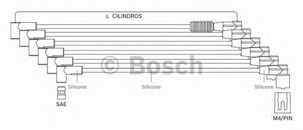 BOSCH F 000 99C 024 Комплект проводов зажигания 12 2001 для CHEVROLET VERANEIO (Шевроле Vэранэио) BOSCH F 000 99C 024 Комплект проводов зажигания 12 2001 для CHEVROLET VERANEIO (Шевроле Vэранэио)