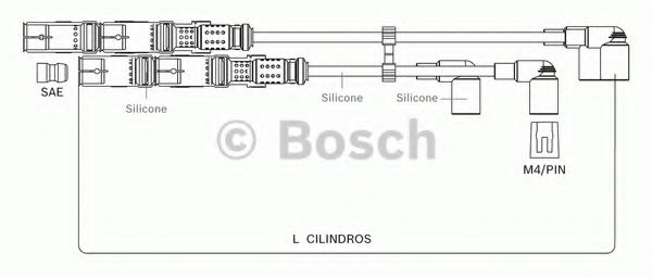 BOSCH F 000 99C 078 Комплект проводов зажигания AKL для AUDI A3 (Ауди А3) BOSCH F 000 99C 078 Комплект проводов зажигания AKL для AUDI A3 (Ауди А3)
