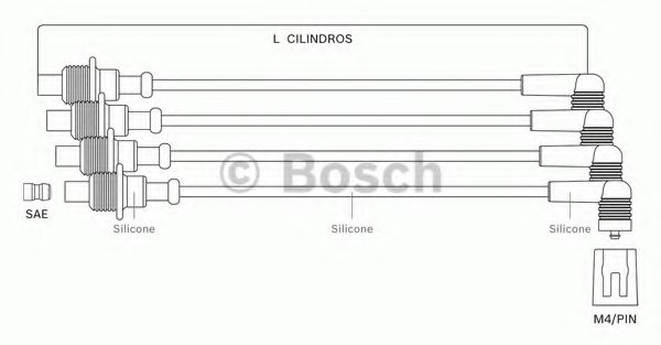 BOSCH F 000 99C 097 Комплект проводов зажигания 02 2002 для CITROËN JUMPER (CитроËн Жумпэр) BOSCH F 000 99C 097 Комплект проводов зажигания 02 2002 для CITROËN JUMPER (CитроËн Жумпэр)