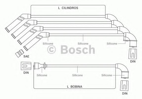 BOSCH F 000 99C 114 Комплект проводов зажигания G15B для HYUNDAI EXCEL (Хендай Эxcэл) BOSCH F 000 99C 114 Комплект проводов зажигания G15B для HYUNDAI EXCEL (Хендай Эxcэл)