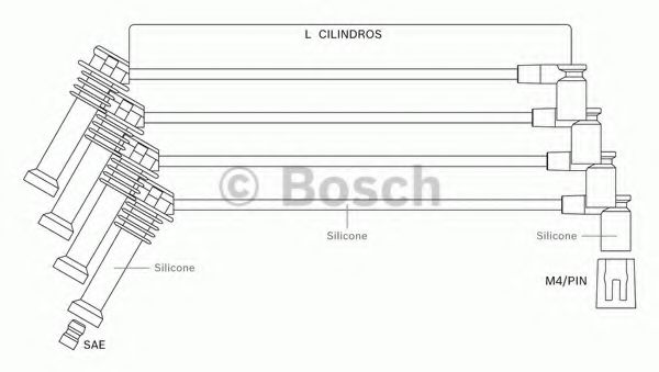 BOSCH F 000 99C 121 Комплект проводов зажигания EDDF для FORD MONDEO II (Форд Мондео 2) BOSCH F 000 99C 121 Комплект проводов зажигания EDDF для FORD MONDEO II (Форд Мондео 2)