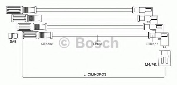 BOSCH F 000 99C 130 Комплект проводов зажигания 178 F 3. 011<Fire> для FIAT SIENA (Фиат Сиэна) BOSCH F 000 99C 130 Комплект проводов зажигания 178 F 3. 011<Fire> для FIAT SIENA (Фиат Сиэна)