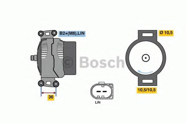BOSCH 0 121 615 111 Генератор для VOLVO XC90 I (Вольво Xc90 1) BOSCH 0 121 615 111 Генератор для VOLVO XC90 I (Вольво Xc90 1)