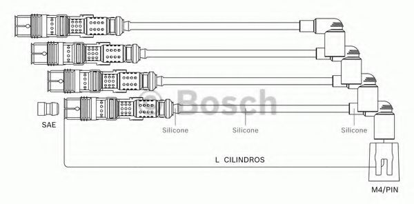 BOSCH F 000 99C 125 Комплект проводов зажигания CCRA<TC0 (EA111)> для AUDI A3 (Ауди А3) BOSCH F 000 99C 125 Комплект проводов зажигания CCRA<TC0 (EA111)> для AUDI A3 (Ауди А3)