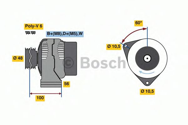 BOSCH 0 124 325 226 Генератор Автоматическая коробка передач для MERCEDES-BENZ SLK (Мэрcэдэс-бэнз Слк) BOSCH 0 124 325 226 Генератор Автоматическая коробка передач для MERCEDES-BENZ SLK (Мэрcэдэс-бэнз Слк)