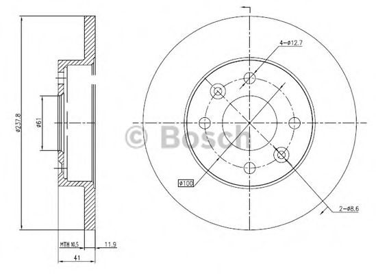 BOSCH 0 986 BB4 294 Тормозной диск передний мост для RENAULT ALLIANCE (Рено Аллианcэ) BOSCH 0 986 BB4 294 Тормозной диск передний мост для RENAULT ALLIANCE (Рено Аллианcэ)