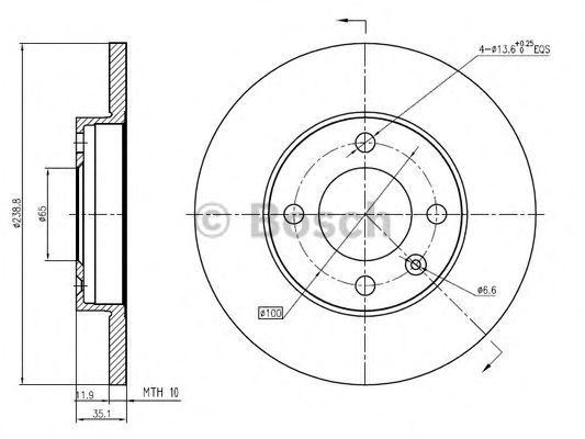 BOSCH 0 986 BB4 353 Тормозной диск для VOLKSWAGEN JETTA I (Фольксваген Жэтта и) BOSCH 0 986 BB4 353 Тормозной диск для VOLKSWAGEN JETTA I (Фольксваген Жэтта и)