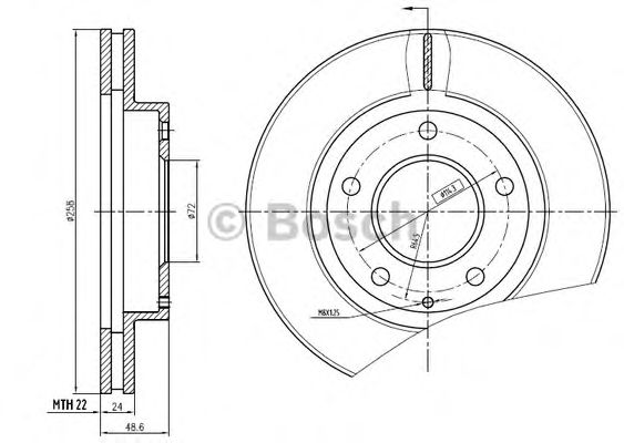 BOSCH 0 986 BB4 366 Тормозной диск для MAZDA 626 IV (Мазда 626 4) BOSCH 0 986 BB4 366 Тормозной диск для MAZDA 626 IV (Мазда 626 4)