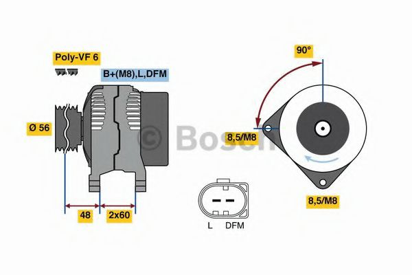 BOSCH 0 121 715 047 Генератор ECE для DODGE JOURNEY (Додж Жоурнэъ) BOSCH 0 121 715 047 Генератор ECE для DODGE JOURNEY (Додж Жоурнэъ)