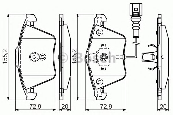BOSCH 0 986 494 550 Тормозные колодки для AUDI TT (Ауди Тт) BOSCH 0 986 494 550 Тормозные колодки для AUDI TT (Ауди Тт)