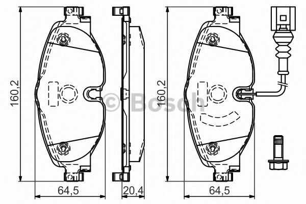 BOSCH 0 986 494 660 Тормозные колодки для VOLKSWAGEN (Фольксваген) BOSCH 0 986 494 660 Тормозные колодки для VOLKSWAGEN (Фольксваген)