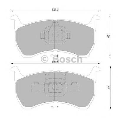 BOSCH 0 986 505 341 Тормозные колодки для MAZDA 626 II (Мазда 626 2) BOSCH 0 986 505 341 Тормозные колодки для MAZDA 626 II (Мазда 626 2)