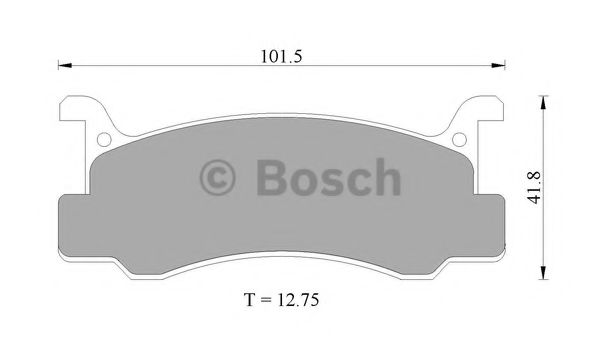 BOSCH 0 986 505 356 Тормозные колодки<br >задний мост 