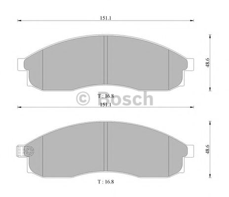BOSCH 0 986 505 382 Тормозные колодки для NISSAN STAGEA (Ниссан Стагэа) BOSCH 0 986 505 382 Тормозные колодки для NISSAN STAGEA (Ниссан Стагэа)