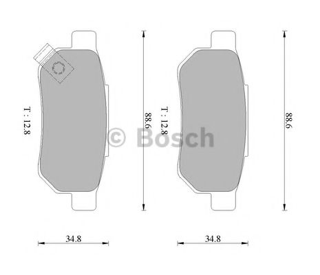 BOSCH 0 986 505 909 Тормозные колодки для HONDA CRX II (Хонда Cрх 2) BOSCH 0 986 505 909 Тормозные колодки для HONDA CRX II (Хонда Cрх 2)