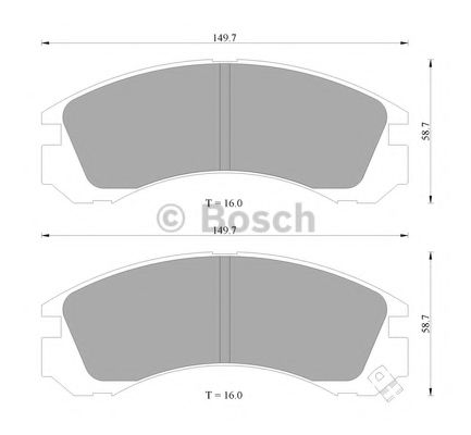 BOSCH 0 986 505 910 Тормозные колодки для MITSUBISHI SIGMA (Митсубиши/митсубиси Сигма) BOSCH 0 986 505 910 Тормозные колодки для MITSUBISHI SIGMA (Митсубиши/митсубиси Сигма)