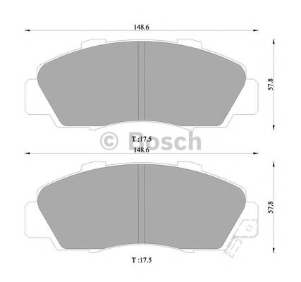 BOSCH 0 986 505 956 Тормозные колодки для HONDA SHUTTLE (Хонда Шуттлэ) BOSCH 0 986 505 956 Тормозные колодки для HONDA SHUTTLE (Хонда Шуттлэ)