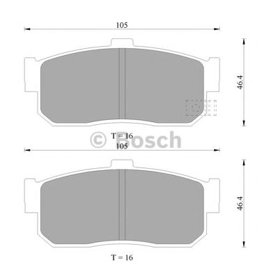 BOSCH 0 986 505 972 Тормозные колодки 