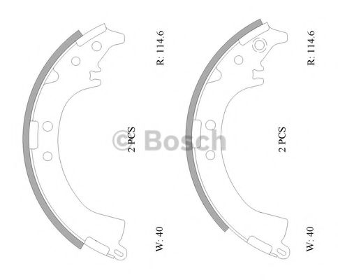 BOSCH 0 986 AB0 001 Тормозные колодоки задний мост для TOYOTA RAV 4 I (Тойота/тоета Рав 4 1) BOSCH 0 986 AB0 001 Тормозные колодоки задний мост для TOYOTA RAV 4 I (Тойота/тоета Рав 4 1)