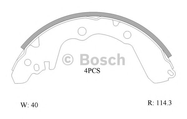 BOSCH 0 986 AB0 004 Тормозные колодоки задний мост для MITSUBISHI DEBONAIR (Митсубиши/митсубиси Дэбонаир) BOSCH 0 986 AB0 004 Тормозные колодоки задний мост для MITSUBISHI DEBONAIR (Митсубиши/митсубиси Дэбонаир)