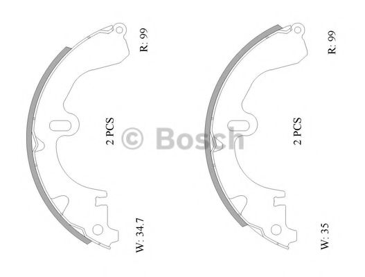 BOSCH 0 986 AB0 089 Тормозные колодоки задний мост для TOYOTA COROLLA FX (Тойота/тоета Cоролла инфинити фх) BOSCH 0 986 AB0 089 Тормозные колодоки задний мост для TOYOTA COROLLA FX (Тойота/тоета Cоролла инфинити фх)