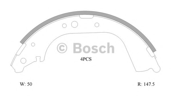 BOSCH 0 986 AB0 106 Тормозные колодоки задний мост для TOYOTA HILUX II (Тойота/тоета Хилуx 2) BOSCH 0 986 AB0 106 Тормозные колодоки задний мост для TOYOTA HILUX II (Тойота/тоета Хилуx 2)