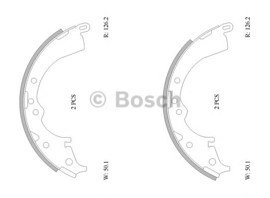 BOSCH 0 986 AB0 117 Тормозные колодоки задний мост для TOYOTA KIJANG INNOVA (Тойота/тоета Кижанг инноvа) BOSCH 0 986 AB0 117 Тормозные колодоки задний мост для TOYOTA KIJANG INNOVA (Тойота/тоета Кижанг инноvа)