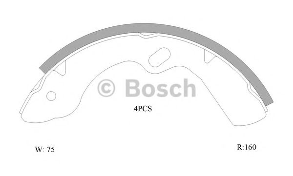 BOSCH 0 986 AB0 190 Тормозные колодоки задний мост для ISUZU ELF (Исузу Элф) BOSCH 0 986 AB0 190 Тормозные колодоки задний мост для ISUZU ELF (Исузу Элф)