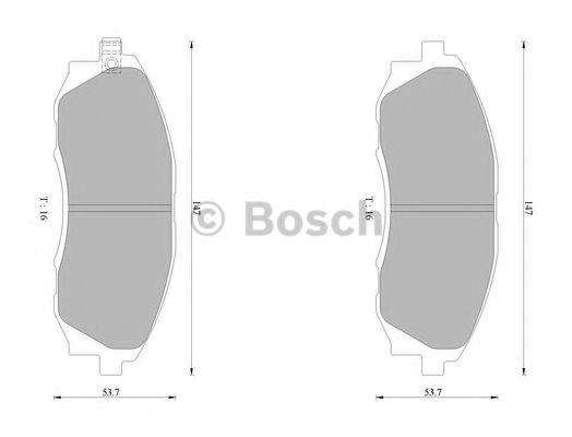 BOSCH 0 986 AB0 215 Тормозные колодки передний мост для HYUNDAI H-1 / STAREX (Хендай Н1 / старэx) BOSCH 0 986 AB0 215 Тормозные колодки передний мост для HYUNDAI H-1 / STAREX (Хендай Н1 / старэx)