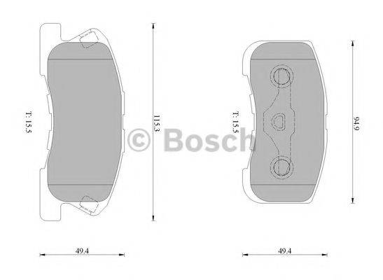BOSCH 0 986 AB0 220 Тормозные колодки передний мост для DAIHATSU SIRION (Дайхатсу Сирион) BOSCH 0 986 AB0 220 Тормозные колодки передний мост для DAIHATSU SIRION (Дайхатсу Сирион)