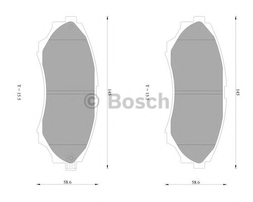 BOSCH 0 986 AB1 002 Тормозные колодки для MAZDA PROCEED/DRIFTER (Мазда Просид/дрифтэр) BOSCH 0 986 AB1 002 Тормозные колодки для MAZDA PROCEED/DRIFTER (Мазда Просид/дрифтэр)