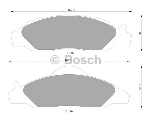 BOSCH 0 986 AB1 003 Тормозные колодки передний мост для SSANGYONG MUSSO (Сан-янг/санянг Муссо) BOSCH 0 986 AB1 003 Тормозные колодки передний мост для SSANGYONG MUSSO (Сан-янг/санянг Муссо)