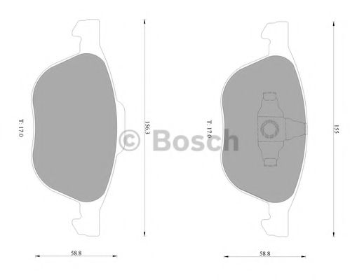 BOSCH 0 986 AB1 005 Тормозные колодки для VOLVO V50 (Вольво V50) BOSCH 0 986 AB1 005 Тормозные колодки для VOLVO V50 (Вольво V50)