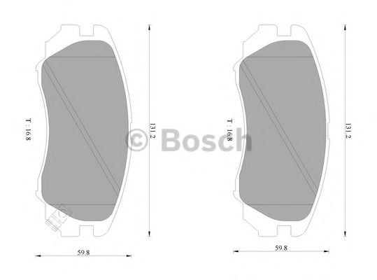 BOSCH 0 986 AB1 019 Тормозные колодки передний мост для HYUNDAI TUSCANI (Хендай Тусcани) BOSCH 0 986 AB1 019 Тормозные колодки передний мост для HYUNDAI TUSCANI (Хендай Тусcани)