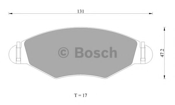 BOSCH 0 986 AB1 064 Тормозные колодки передний мост для PEUGEOT 207 (Пежо 207) BOSCH 0 986 AB1 064 Тормозные колодки передний мост для PEUGEOT 207 (Пежо 207)