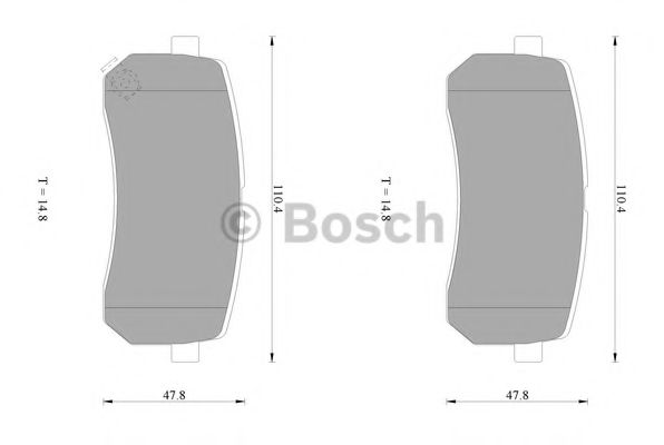 BOSCH 0 986 AB1 383 Тормозные колодки для HYUNDAI MONTANA (Хендай Монтана) BOSCH 0 986 AB1 383 Тормозные колодки для HYUNDAI MONTANA (Хендай Монтана)