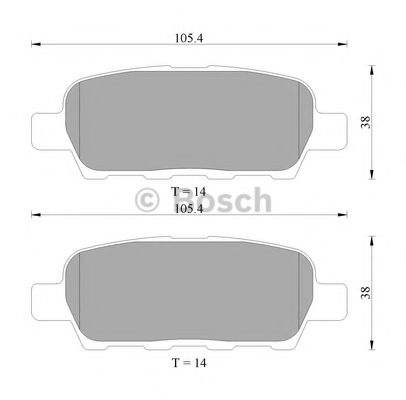 BOSCH 0 986 AB1 403 Тормозные колодки для NISSAN STAGEA (Ниссан Стагэа) BOSCH 0 986 AB1 403 Тормозные колодки для NISSAN STAGEA (Ниссан Стагэа)