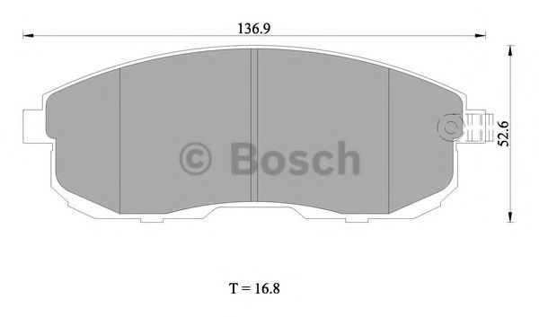 BOSCH 0 986 AB1 407 Тормозные колодки передний мост для NISSAN STAGEA (Ниссан Стагэа) BOSCH 0 986 AB1 407 Тормозные колодки передний мост для NISSAN STAGEA (Ниссан Стагэа)