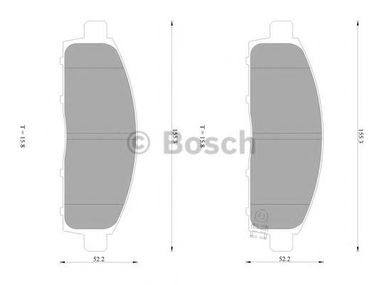 BOSCH 0 986 AB1 417 Тормозные колодки передний мост для MITSUBISHI CHALLENGER (Митсубиши/митсубиси Чаллэнгэр) BOSCH 0 986 AB1 417 Тормозные колодки передний мост для MITSUBISHI CHALLENGER (Митсубиши/митсубиси Чаллэнгэр)