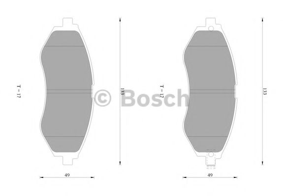 BOSCH 0 986 AB1 432 Тормозные колодки передний мост для PROTON SAVVY (Протон Саvvъ) BOSCH 0 986 AB1 432 Тормозные колодки передний мост для PROTON SAVVY (Протон Саvvъ)