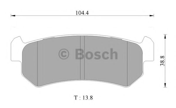 BOSCH 0 986 AB1 442 Тормозные колодки для DAEWOO LACETTI (Дэу Лачетти) BOSCH 0 986 AB1 442 Тормозные колодки для DAEWOO LACETTI (Дэу Лачетти)