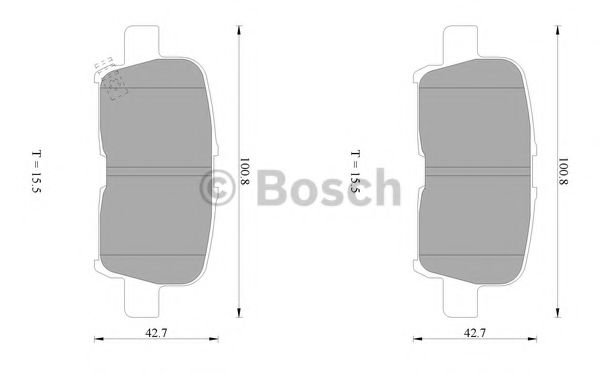BOSCH 0 986 AB1 451 Тормозные колодки задний мост для HONDA MDX (Хонда Мдх) BOSCH 0 986 AB1 451 Тормозные колодки задний мост для HONDA MDX (Хонда Мдх)