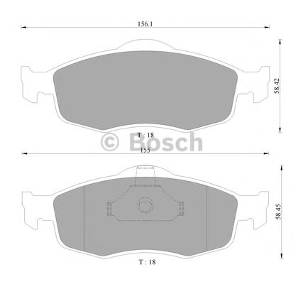 BOSCH 0 986 AB1 490 Тормозные колодки передний мост для FORD MONDEO (Форд Мондэо) BOSCH 0 986 AB1 490 Тормозные колодки передний мост для FORD MONDEO (Форд Мондэо)